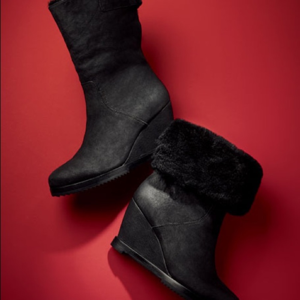 EUC Eileen Fisher shearling boot Sz 10